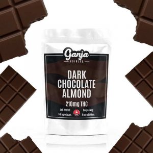 Ganja Edibles – Chocolate Bar (VEGAN) – Dark Almond 210mg