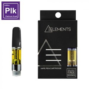 ELEMENTS THC Vape Cartridge 1200mg – Platinum Kush