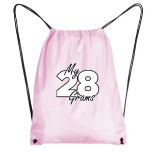 Pink Drawstring Backpack