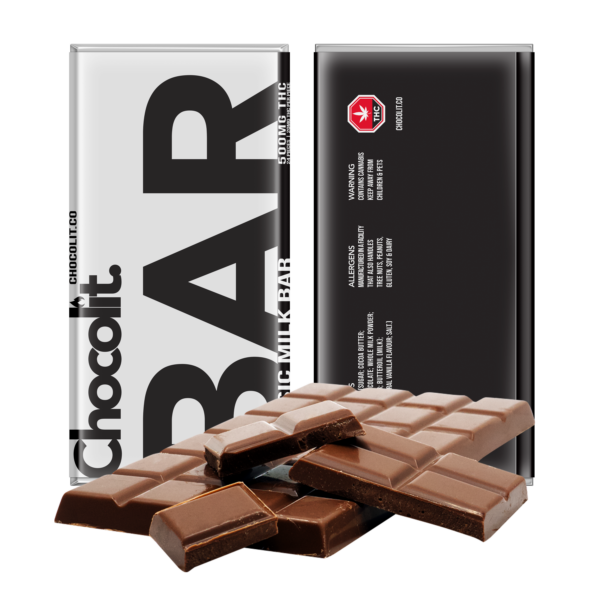 Chocolit Classic Milk Chocolate Bar 500mg THC bar with 90 minutes Calgary Weed Delivery