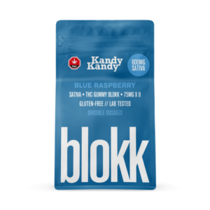 Kandy Kandy Blokk – Blue Raspberry 600mg THC (Sativa)