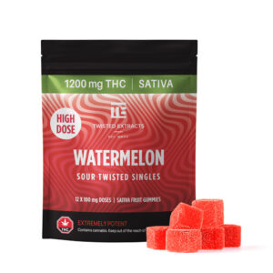 Watermelon High Dose Twisted Singles – 1200mg THC (Sativa)